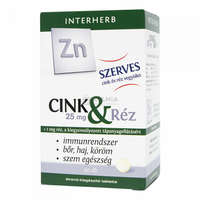 Interherb Interherb Szerves cink 25 mg & réz tabletta 60 db