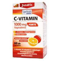 JutaVit JutaVit C-vitamin 1000 mg Forte rágótabletta +D3-vitamin +csipkebogyó kivonat 60 db