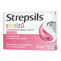 Strepsils Strepsils eperízű cukormentes szopogató tabletta 36 db