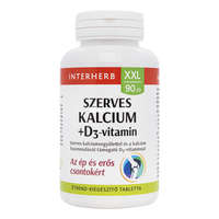 Interherb Interherb XXL Szerves Kalcium + D3-vitamin tabletta 90 db
