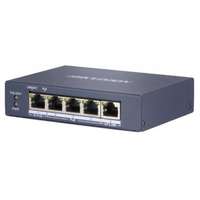 Hikvision 5 portos Gbit PoE switch (60 W); 3 PoE+ / 1 HiPoE / 1 uplink port