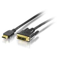 Equip HDMI-DVI (18+1) kábel; aranyozott; 3 m