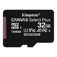 Kingston 32GB micro SD kártya; microSDHC/microSDXC; Class 10 UHS-I; adapterrel