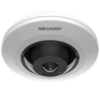 Hikvision 5 MP WDR mini IR IP fisheye kamera 180° látószöggel; hang I/O; riasztás I/O