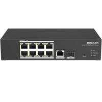 Hikvision Din sines, Smart/Web menedzselt, 100M POE Switch, 110W, 8+2port