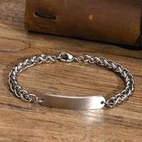 Karkötőshop.hu 8mm-es acél gravírozható karkötő - ezüst szín