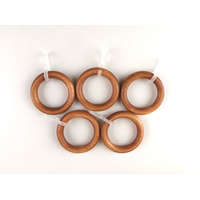 Fa karika ráncszedő kampóval 10 db/csomag - cseresznye színű