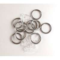 Fém karika ráncszedővel 10 db/cs. / 16 mm átmérőjű karnisrúdhoz