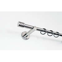 Lisabon 1 rudas fényes inox színű fém karnis szett