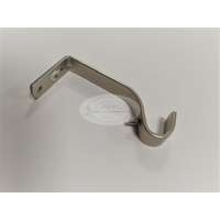 Nikkel-matt színű hajlított fém karnistartó konzol - 1 rudas