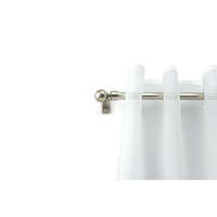 Reno kihúzható fém vitrázs rúd gömb véggel - acél színben - 60-90 cm-ig