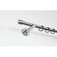 Varsó 1 rudas fényes inox színű fém karnis szett