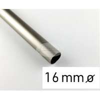 Nikkel-matt színű fém karnisrúd 16 mm átmérőjű - 120 cm