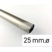  Nikkel-matt színű fém karnisrúd 25 mm átmérőjű - 120 cm