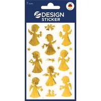 AVERY ZWECKFORM Ablakmatrica, 2 ív, 76x120 mm, AVERY ZWECKFORM, "Z-Design No.52393", arany angyalkák