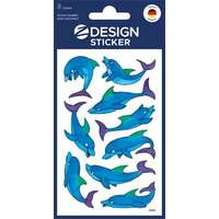 AVERY ZWECKFORM Matrica, papír, 2 ív, 76x120 mm, AVERY ZWECKFORM, "Z-Design No.53444", csillogó delfinek