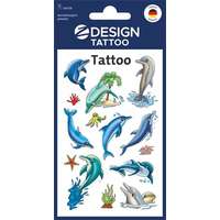 AVERY ZWECKFORM Matrica, tetoválás, 1 ív, 76x120 mm, AVERY ZWECKFORM, "Z-Design No.56439", delfinek tengeri csillagokkal