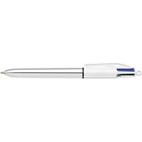BIC Golyóstoll, 0,32 mm, nyomógombos, négyszínű, BIC "4 Colours Shine"