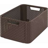 CURVER Rattan hatású kosár, 18l, sötétbarna, CURVER "Style M"