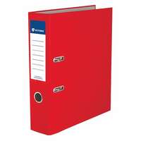 VICTORIA OFFICE Iratrendező, 75 mm, A4, PP/karton, élvédő sínnel, VICTORIA OFFICE, "Basic", piros