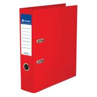 VICTORIA OFFICE Iratrendező, 75 mm, A4, PP/PP, élvédő sínnel, VICTORIA OFFICE, "Premium", piros