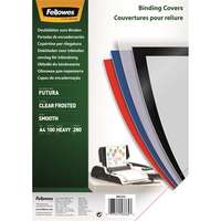 FELLOWES Előlap, A4, 280 mikron, polipropilén, matt, FELLOWES "Futura", tejfehér