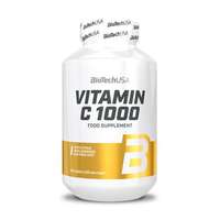 BIOTECH USA Étrend-kiegészítő tabletta, 100 tabletta, 1000mg C-vitaminnal, BIOTECH USA