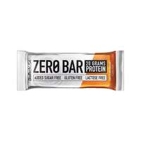 BIOTECH USA Fehérjeszelet, gluténmentes, 50g, BIOTECH USA "Zero Bar", csokoládé-karamell