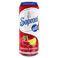 SOPRONI Alkoholmentes sör, 0,5 l, dobozos, SOPRONI "0.0%", meggy-citrom