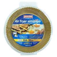 MAZZINI Sütőpapír, szilikonos, Air Fryer készülékhez, kerek, 20 cm, 50 db, MAZZINI "Premium"