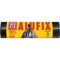 ALUFIX Szemeteszsák, 120 l, 10 db, 70x100 cm, 17 µ, ALUFIX "Economy", fekete