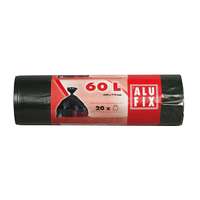 ALUFIX Szemeteszsák, 60 l, 20 db, 64x71 cm, 15 µ, ALUFIX, fekete