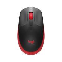 LOGITECH Egér, vezeték nélküli, optikai, USB, LOGITECH, "M190", piros