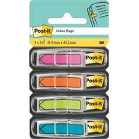 3M POSTIT Jelölőcímke, műanyag, 5x20 lap, 11,9x43,2 mm, nyíl, 3M POSTIT, vegyes