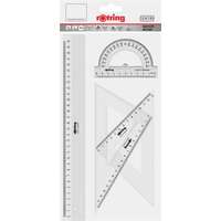 ROTRING Vonalzó készlet, műanyag, ROTRING, víztiszta