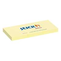 STICK N Öntapadó jegyzettömb, 38x51 mm, 3x100 lap, STICK N, pasztellsárga