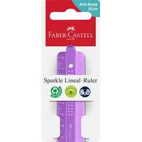 FABER-CASTELL Vonalzó, műanyag, törhetetlen, 15 cm, FABER-CASTELL "Sparkle", vegyes színek