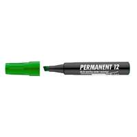ICO Alkoholos marker, 1-4 mm, vágott, ICO "Permanent 12", zöld