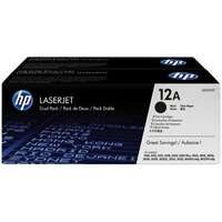 HP Q2612AD Lézertoner LaserJet 1010, 1015, 1018 nyomtatókhoz, HP 12A, fekete, 2*2k
