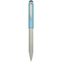 ZEBRA Golyóstoll, 0,24 mm, teleszkópos, rozsdamentes acél, világoskék tolltest, ZEBRA "Telescopic Metal Stylus", kék
