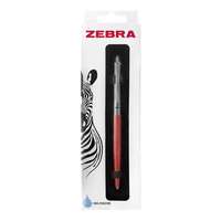 ZEBRA Golyóstoll, 0,24 mm, nyomógombos, ezüst színű klip, pink tolltest, ZEBRA "901", kék