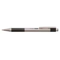 ZEBRA Golyóstoll, 0,24 mm, nyomógombos, rozsdamentes acél, fekete tolltest, ZEBRA "F-301", kék