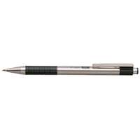 ZEBRA Golyóstoll, 0,24 mm, nyomógombos, rozsdamentes acél, zöld tolltest, ZEBRA "F-301", kék
