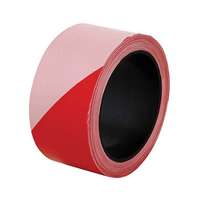 . Jelzőszalag, 50 mm x 100 m, piros-fehér