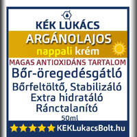KÉK Lukács Kék Lukács Bőrfeltöltő Argánolajos Nappali Bőr-Öregedésgátló krém (Arc, Kéz) 50ml