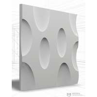 Loft Design System Poland Loft-3D Dekor-4 beltéri festhető gipsz 3d dekor falpanel fehér ovális körök