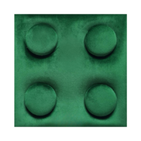  O!Bubble KID sötét zöld színű falpanel 12,5×12,5 cm lego mintázatú 2225