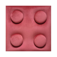  O!Bubble KID piros színű falpanel 12,5×12,5 cm lego mintázatú 2232