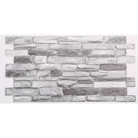 Flexwall FLEXWALL Grey Stone szürke kő PVC falpanel 98x49,5 cm, beltéri falburkolat