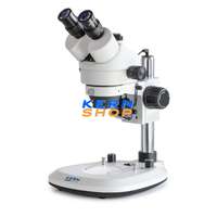 KERN OPTICS Sztereó zoom mikroszkóp binokulár tubussal, 7,5x - 45x nagyítással, alsó-felső LED-es megvilágítással, KERN OPTICS OZL 463